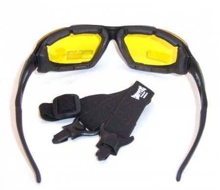 Choppers Convertible Night Drive Yellow Lens Goggles Glasses (Anti-Fog Coated) 91969-YL