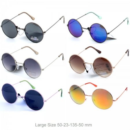 John Lenon Fashion Metal Sunglasses - Mixed 2 Styles JL012/13