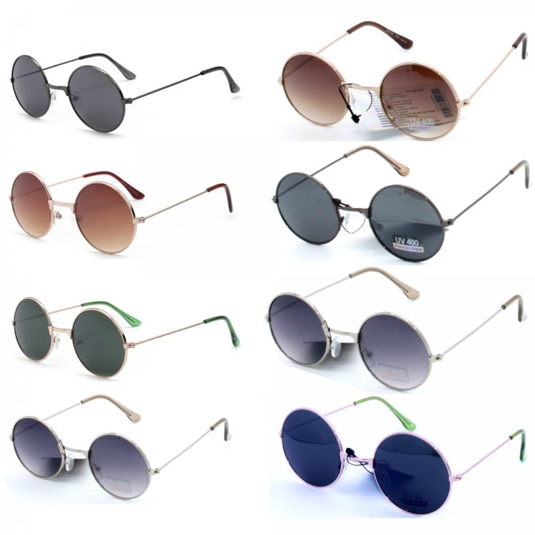 John Lenon Fashion Metal Sunglasses - Mixed 2 Styles JL005/06