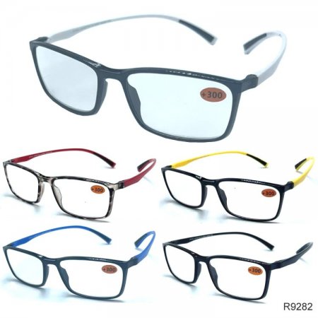 Spring Arm Fashion Plastic Reading Glasses 4 Style Asstd R9280-83