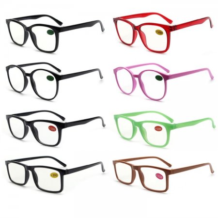 Fashion Plastic Reading Glasses 4 Style Asstd R9284-87W