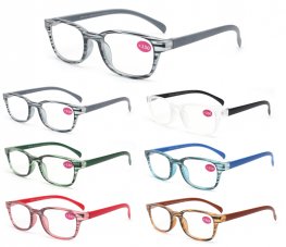 Unisex Fashion Plastic Reading Glasses 4 Style Asstd R9216-19