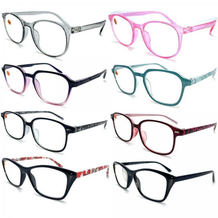 Fashion Unisex Plastic Reading Glasses 4 Style Asstd R9250-53