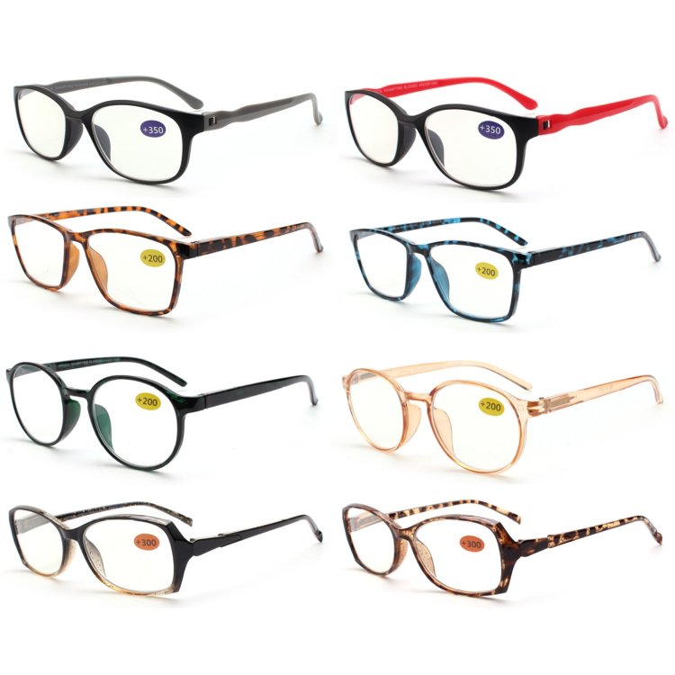 Unisex Fashion Spring Arm Reading Glasses 4 Style Asstd R9312-15