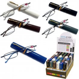 72 Pairs Spring Temple Reading Glasses with Metal Pen Clip Case (CDU Pack) SU-R9098-CD72  72 Pairs Spring Temple Reading Glasses with Metal Pen Clip Case (CDU Pack) SU-R9098-CD72